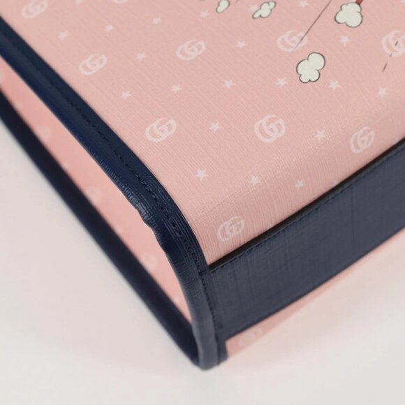 GUCCI GG Supreme Children's Hand Bag PVC Pink Silver 605614 Auth 116571AM - Picture 3 of 16